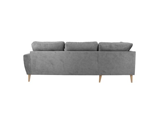 Kulmasohva HEIVI VN 250x200/90xH90cm, harmaa sametti