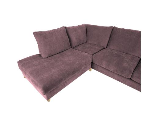 Kulmasohva LAYLA VN 265x94x208xH90cm, harmaan vaaleanpunainen