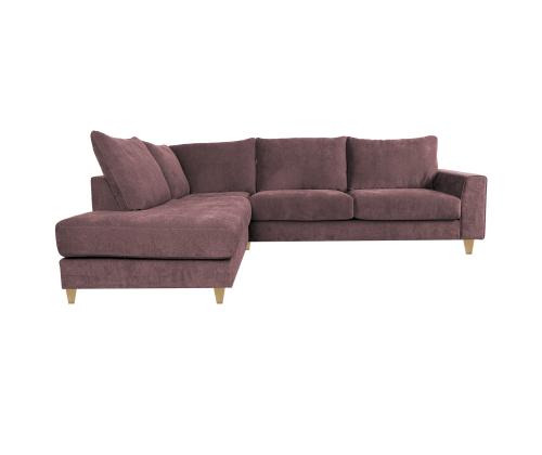 Kulmasohva LAYLA VN 265x94x208xH90cm, harmaan vaaleanpunainen