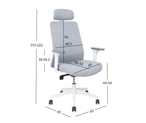 Työtuoli SANTO 65x65xH115-125cm, harmaa