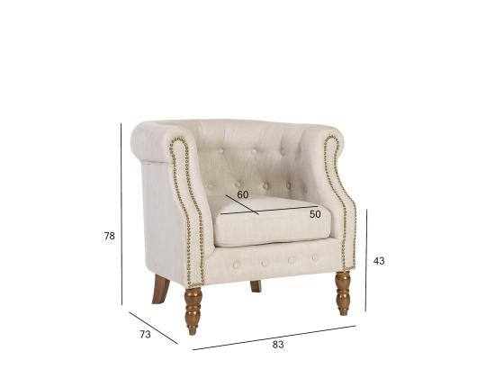 Nojatuoli HOLMES 83x75xH78cm, beige