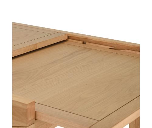 Ruokapöytä BOWEN 90+90x90xH76cm, tammi