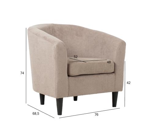 Tukityökalu WESTER 76x68,5xH74cm, taupeen värinen