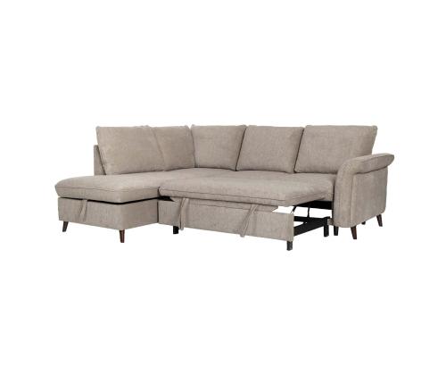 Kulmasohva LINDY VN 242x197/93xH94cm, vaaleanruskea