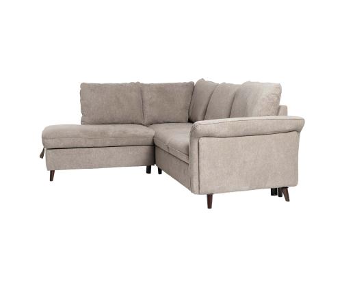 Kulmasohva LINDY VN 242x197/93xH94cm, vaaleanruskea