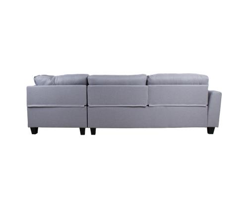 Kulmasohva HELSINKI PN 268x83/158xH88cm, vaaleanharmaa väri