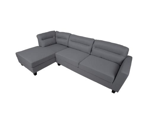 Kulmasohva HELSINKI VN 268x158/83xH88cm, tummanharmaa