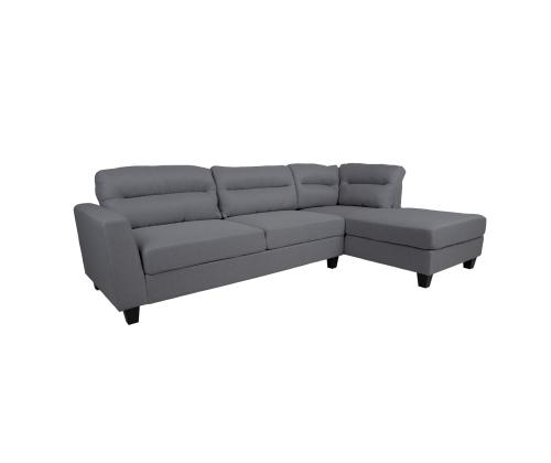 Kulmasohva HELSINKI PN 268x83/158xH88cm, tummanharmaa