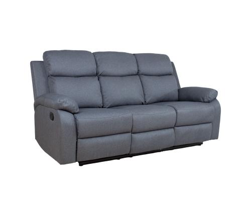 Sohva REX 3-istuttava manuaalinen lepotuoli 186x81xH103cm, tummanharmaa