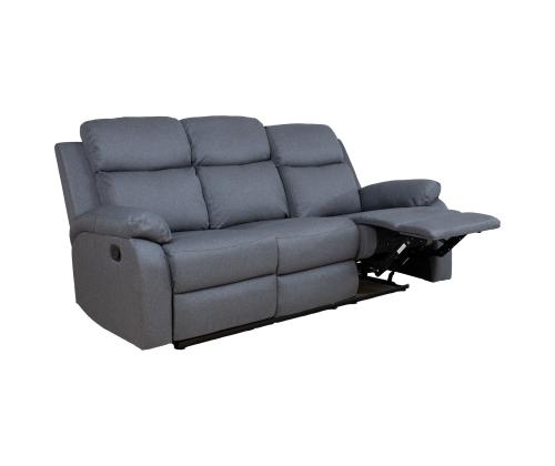Sohva REX 3-istuttava manuaalinen lepotuoli 186x81xH103cm, tummanharmaa