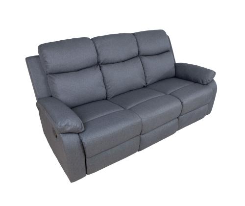 Sohva REX 3-istuttava manuaalinen lepotuoli 186x81xH103cm, tummanharmaa