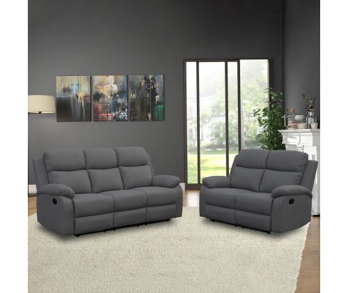 Sohva REX 3-istuttava manuaalinen lepotuoli 186x81xH103cm, tummanharmaa