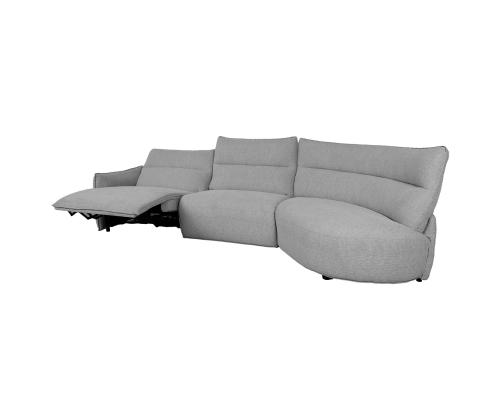 Kulmasohva CANNES PN sähkökäyttöinen lepotuoli 310x91/101xH92cm, harmaa