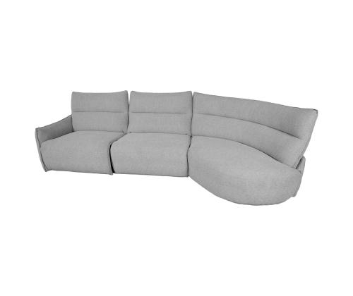 Kulmasohva CANNES PN sähkökäyttöinen lepotuoli 310x91/101xH92cm, harmaa