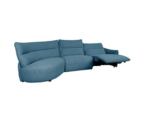 Kulmasohva CANNES VN sähkökäyttöinen lepotuoli 310x101/91xH92cm, harmaansininen väri