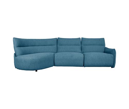 Kulmasohva CANNES VN sähkökäyttöinen lepotuoli 310x101/91xH92cm, harmaansininen väri
