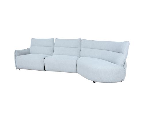 Kulmasohva CANNES PN sähköinen lepotuoli 310x91/101xH92cm, vaaleanharmaa