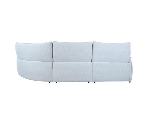 Kulmasohva CANNES PN sähköinen lepotuoli 310x91/101xH92cm, vaaleanharmaa