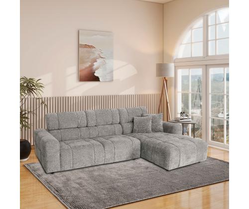 Kulmasohva BELISMA PN 291x105/169xH74/92cm, harmaa