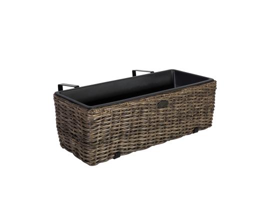 Parvekekukkalaatikko WICKER 60x19xH18cm, tummanruskea