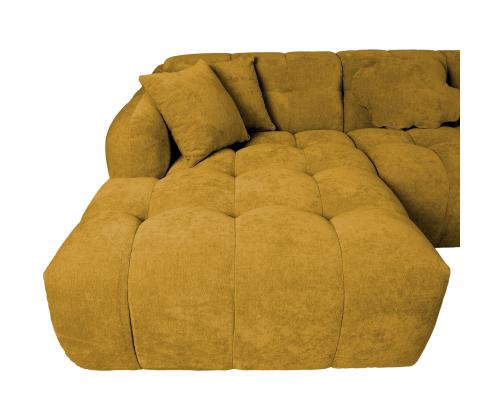 Kulmasohva FORTE U-muotoinen PN 374x162/242xH76cm, puu keltainen