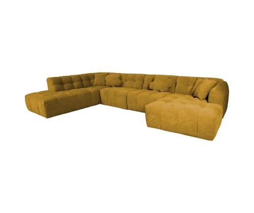 Kulmasohva FORTE U-muotoinen VN 374x242/162xH76cm, ruskeankeltainen