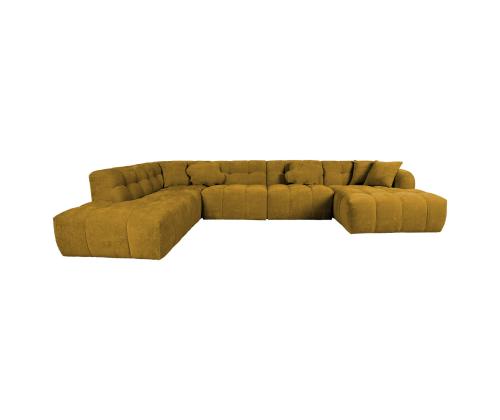 Kulmasohva FORTE U-muotoinen VN 374x242/162xH76cm, ruskeankeltainen