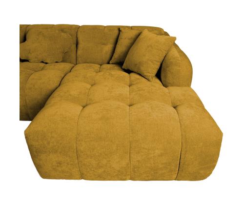 Kulmasohva FORTE U-muotoinen VN 374x242/162xH76cm, ruskeankeltainen