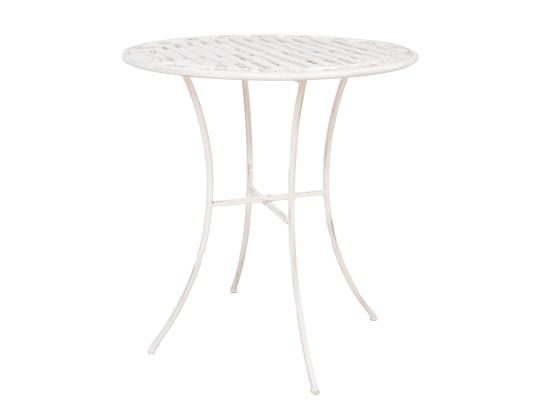 Pöytä JASMINE D70xH75cm, antiikki valkoinen metalli