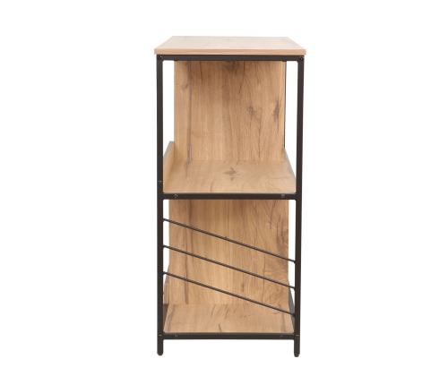 Hylly DIMITRA 100x40xH83,5cm, maalaismainen/musta viimeistely