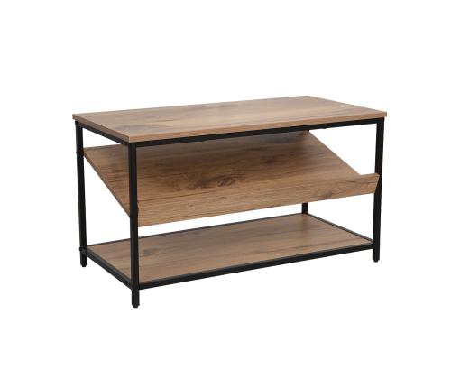 Poljinhylly DIMITRA 80x40xH45cm, maalaismainen/musta