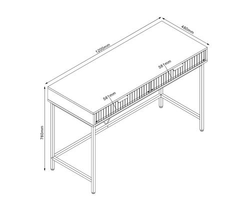 Työpöytä HELVE 120x48xH76cm