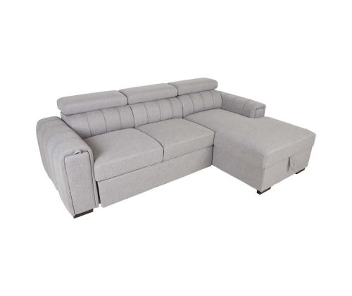 Kulmasohva ODELIA PN 252x165xH82/100cm, harmaa, harmaa