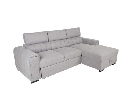 Kulmasohva ODELIA PN 252x165xH82/100cm, harmaa, harmaa