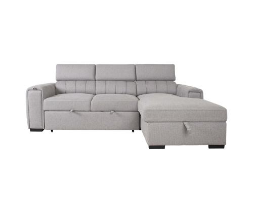Kulmasohva ODELIA PN 252x165xH82/100cm, harmaa, harmaa