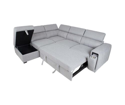 Kulmasohva ODELIA-2 VN 263x227xH81/97cm, harmaa