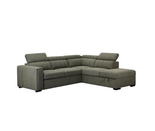 Kulmasohva ODELIA-2 PN 263x227xH81/97cm, vaaleanvihreä
