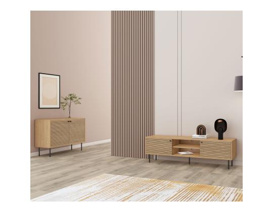 Lipasto LINE 110x40xH74cm, melamiini tammenkuorella