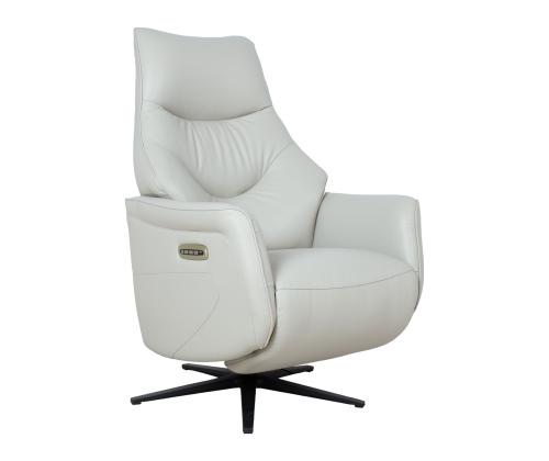 Nojatuoli DAYANA sähköinen lepotuoli 74x84xH115cm, beige nahkaa