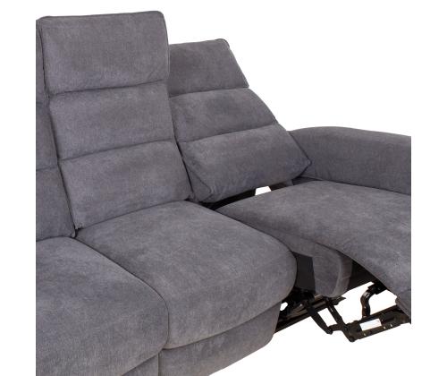 Sohva BOWERS 3-istuttava sähköinen lepotuoli 187x98xH109cm, siniharmaa, sininen-harmaa