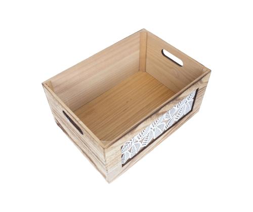 Puulaatikko KASEKE 36x26x18cm, luonnonvalkoinen