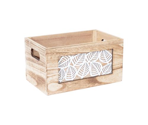 Puulaatikko KASEKE 26x16x14cm, luonnonvalkoinen