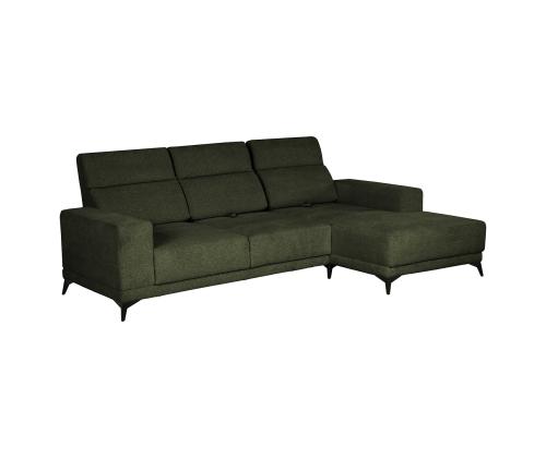 Kulmasohva DARLA PN 281,5x97,5/161xH104cm, tummanvihreä
