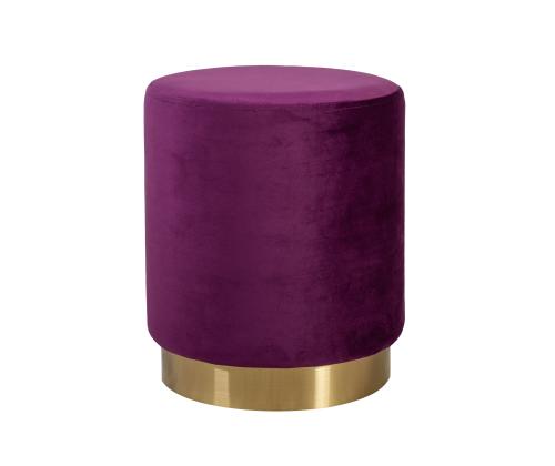 Tambour LA PERLA, D35xH42cm, päällisen materiaali: samettikangas, väri: violetti