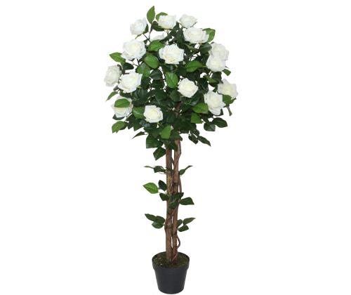 Keinotekoinen puu ROSE TREE, H120cm, 2 varret, musta ruukku