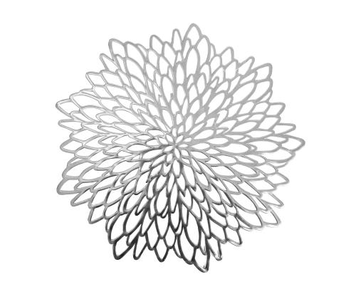 Pöytämatto FIORE, D38cm, hopeanvärinen