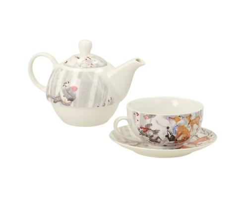 Kannu ja kuppi MIA SNOW 400/250ml, lahjapakkauksessa