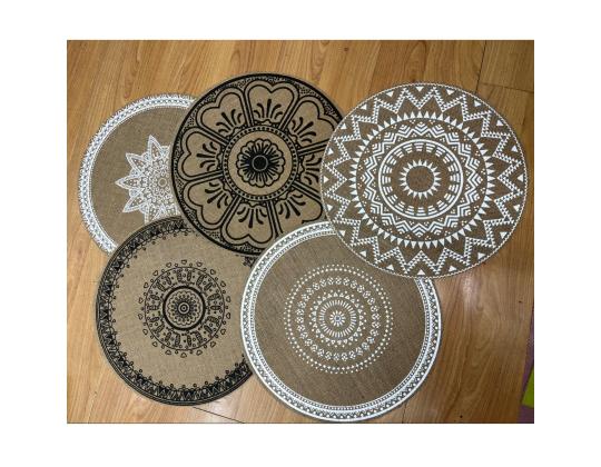 Pöytämatto SUN, valkoinen printti, mix