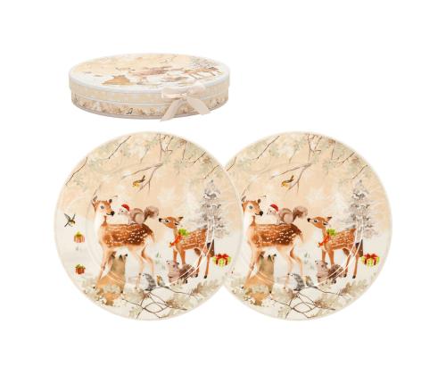 Lautaset MIA DEER 2kpl D25cm, lahjapakkauksessa