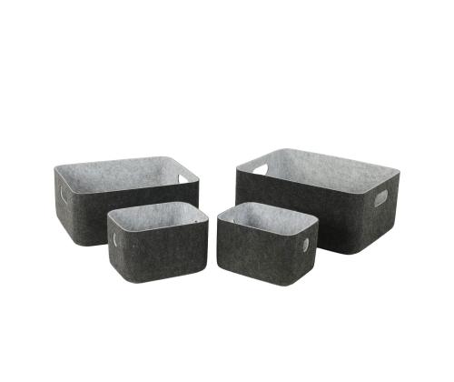 Laatikko LIDO FELT 20x15,5xH12cm, tummanharmaa huopa